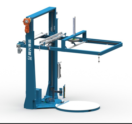Envolvedora automática de paletes com folha superior