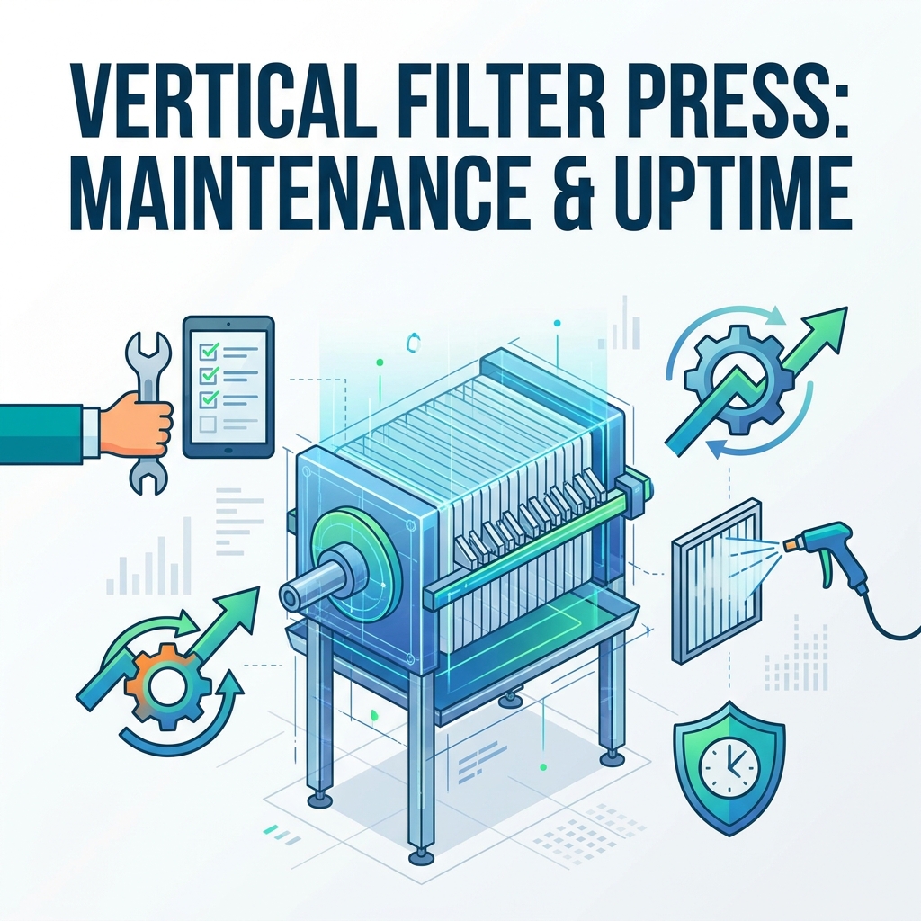 Como manter o filtro-prensa vertical?